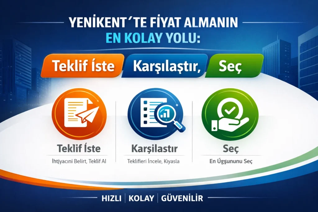 Yenikent’te Fiyat Almanın En Kolay Yolu: Teklif İste, Karşılaştır, Seç