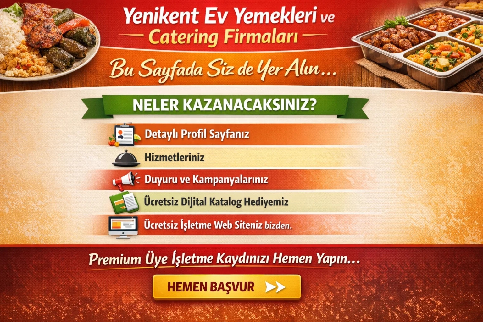 Yenikent Catering Toplu Yemek İlanları Uye İşletmeni Kaydet