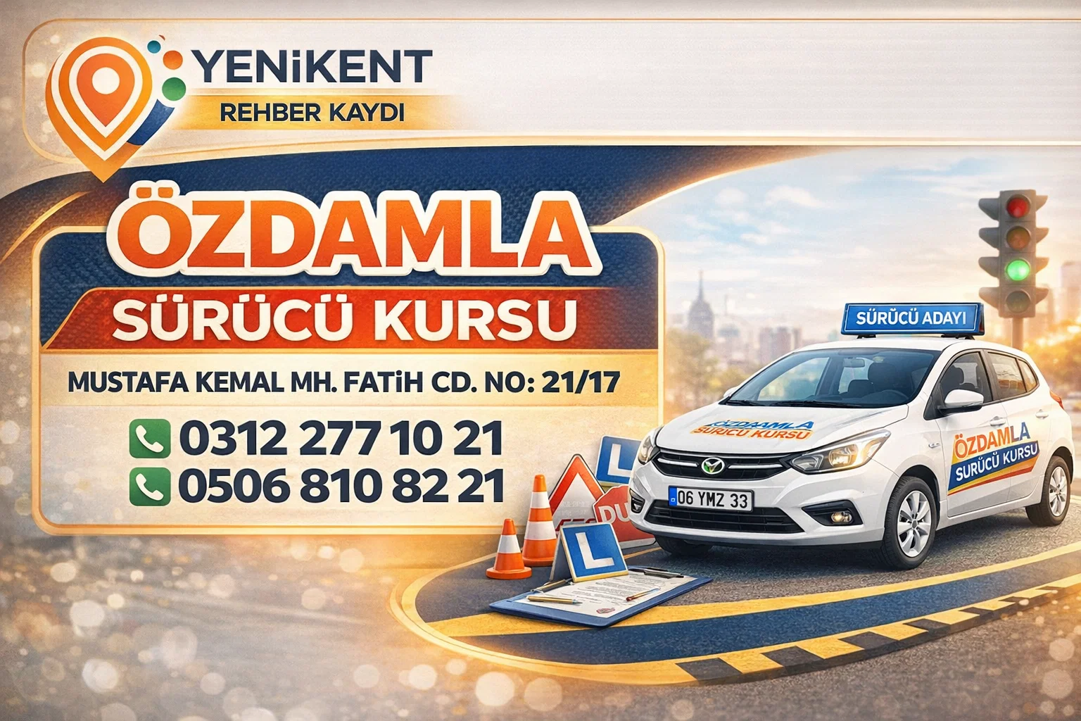 Yenikent Özdamla Sürücü Kursu | Yenikent Bülten Rehber Kaydı