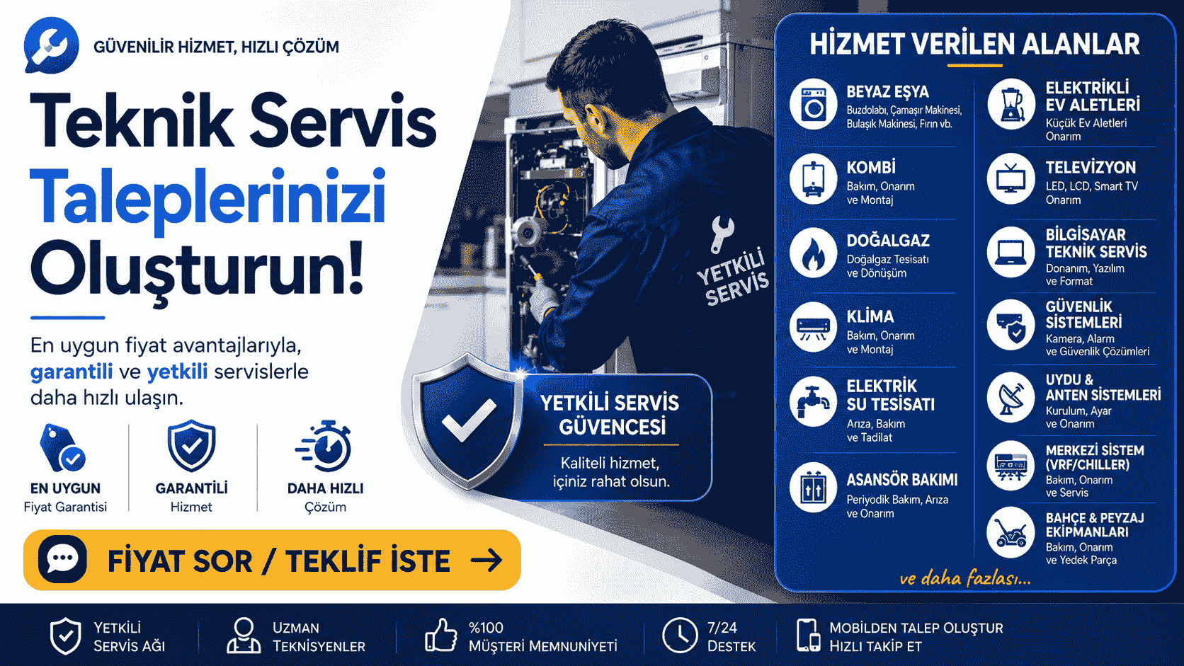 yenikent teknik servis talep iste fiyat sor